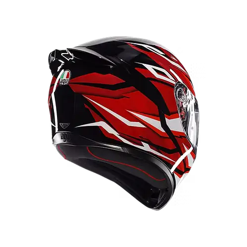 AGV K1 S HELMET - LION BLACK/RED/WHITE (ISI & ECE2206)