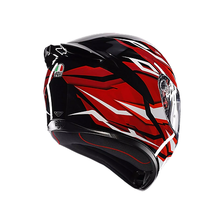 AGV K1 S HELMET - LION BLACK/RED/WHITE (ISI & ECE2206) 
