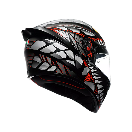 AGV K1 S HELMET - LYZARD BLACK/GREY/RED (ISI & ECE2206) 