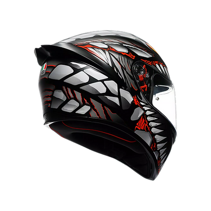 AGV K1 S HELMET - LYZARD BLACK/GREY/RED (ISI & ECE2206) 