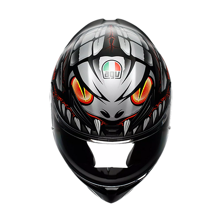AGV K1 S HELMET - LYZARD BLACK/GREY/RED (ISI & ECE2206) 