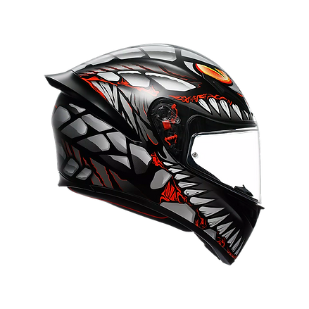 AGV K1 S HELMET - LYZARD BLACK/GREY/RED (ISI & ECE2206) 