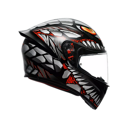 AGV K1 S HELMET - LYZARD BLACK/GREY/RED (ISI & ECE2206) 
