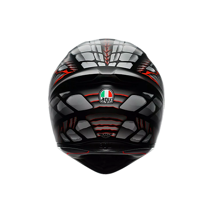AGV K1 S HELMET - LYZARD BLACK/GREY/RED (ISI & ECE2206) 