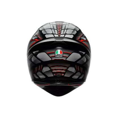 AGV K1 S HELMET - LYZARD BLACK/GREY/RED (ISI & ECE2206) 
