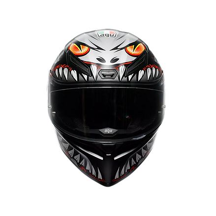 AGV K1 S HELMET - LYZARD BLACK/GREY/RED (ISI & ECE2206) 