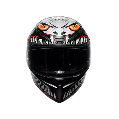 AGV K1 S HELMET - LYZARD BLACK/GREY/RED (ISI & ECE2206) 