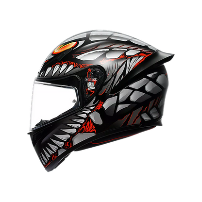 AGV K1 S HELMET - LYZARD BLACK/GREY/RED (ISI & ECE2206) 
