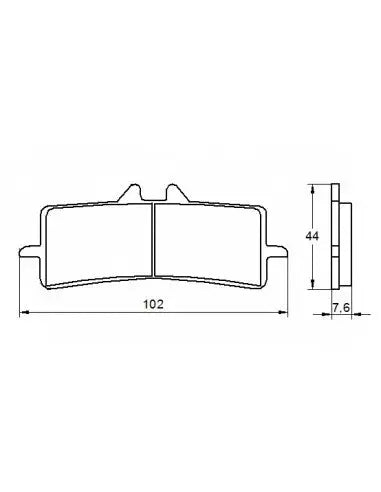 Accossato Brake Pads Kit For Motorcycle, AGPA106ST (Front) 