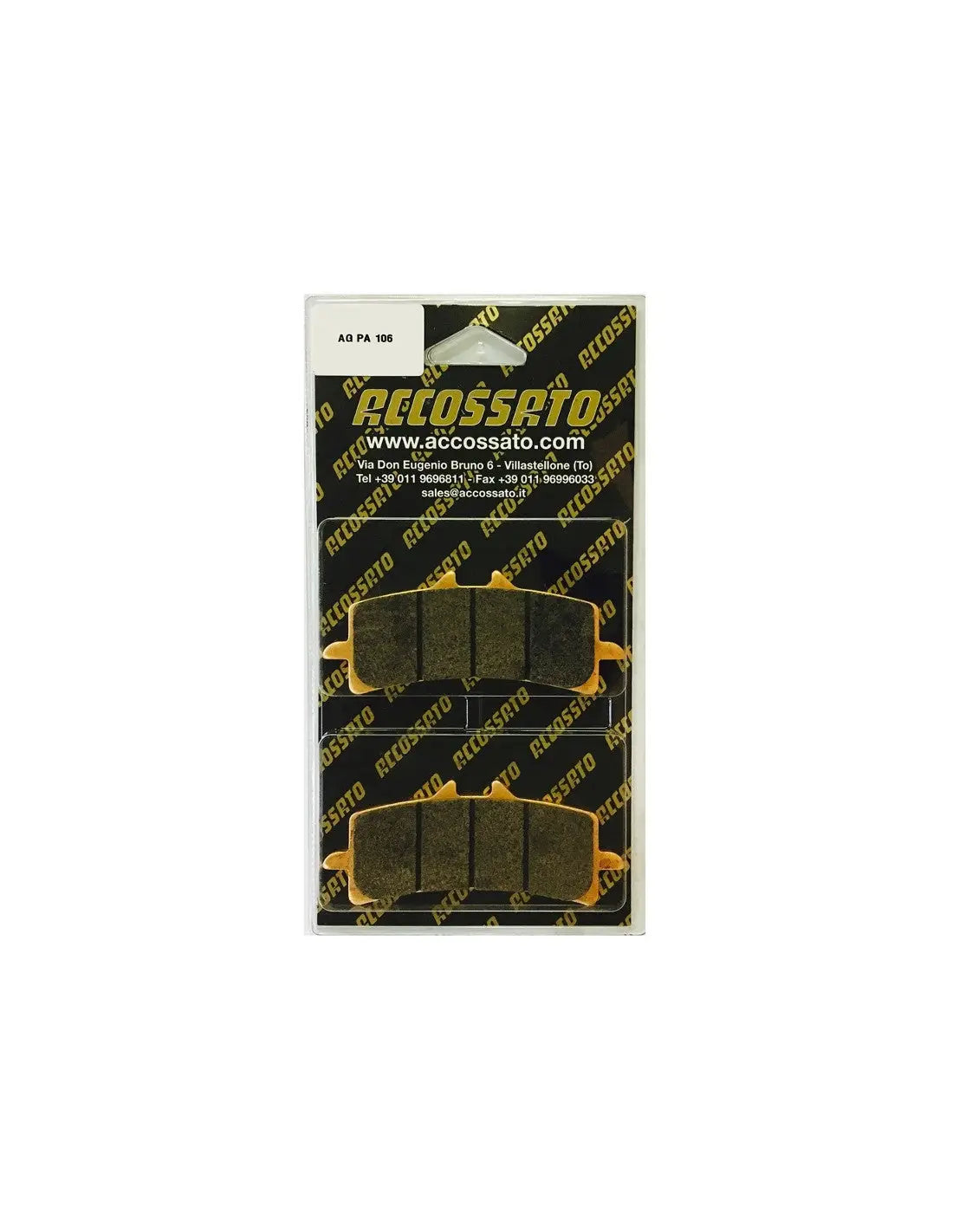 Accossato Brake Pads Kit For Motorcycle, AGPA106ST (Front) 