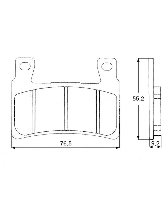 Accossato Brake Pads Kit For Motorcycle, AGPA140ST (Front) 