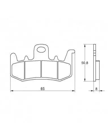 Accossato Brake Pads Kit For Motorcycle, AGPA177ST (Front) 