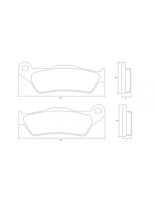 Accossato Brake Pads Kit For Motorcycle, AGPA218ST 