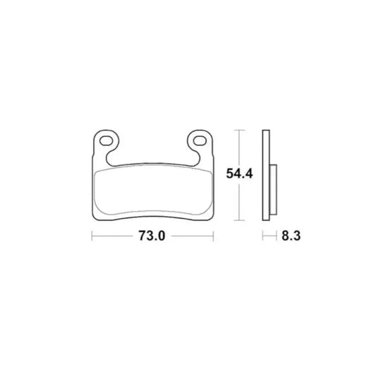 Accossato Brake Pads Kit For Motorcycle, AGPA252ST (Front) 