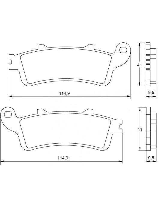 Accossato Brake Pads Kit For Motorcycle, AGPA25ST (Front) 