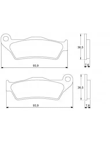 Accossato Brake Pads Kit For Motorcycle, AGPA29ST (Front) & (Rear) 