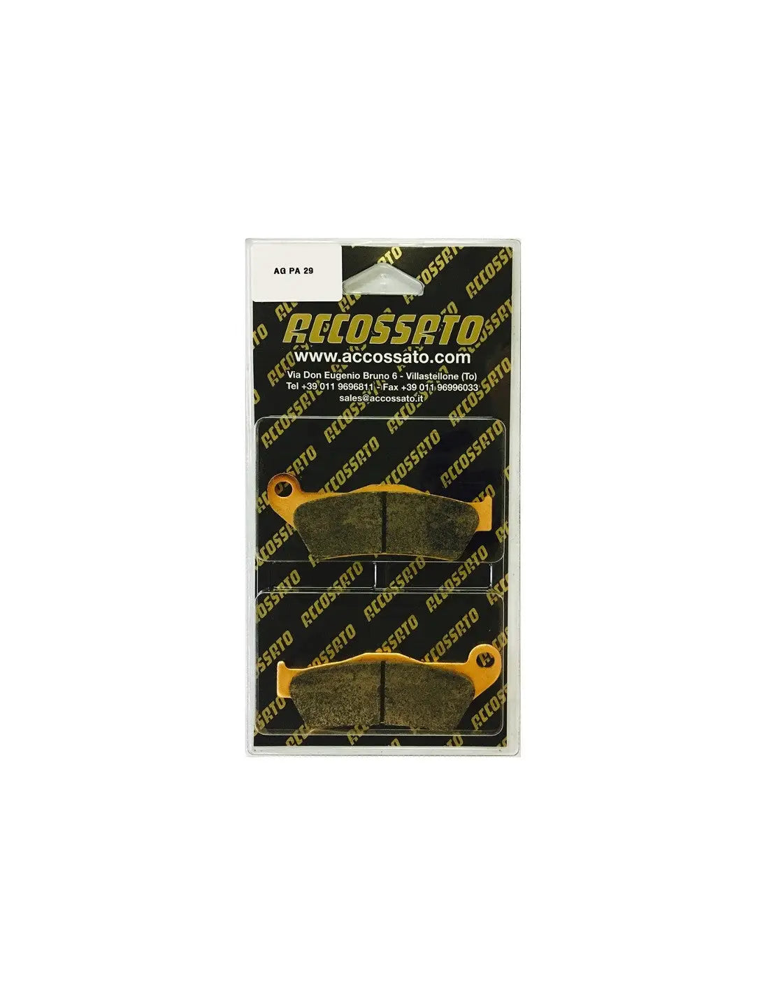 Accossato Brake Pads Kit For Motorcycle, AGPA29ST (Front) & (Rear) 