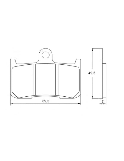 Accossato Brake Pads Kit For Motorcycle, AGPA38ST (Front) 