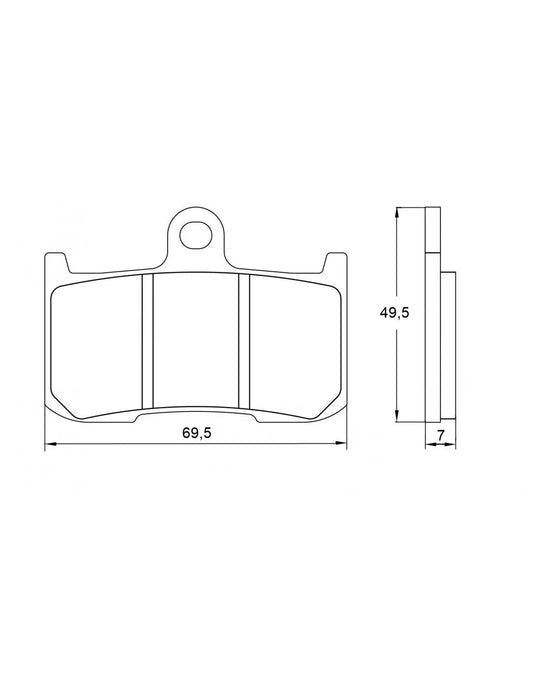 Accossato Brake Pads Kit For Motorcycle, AGPA38ST (Front) 