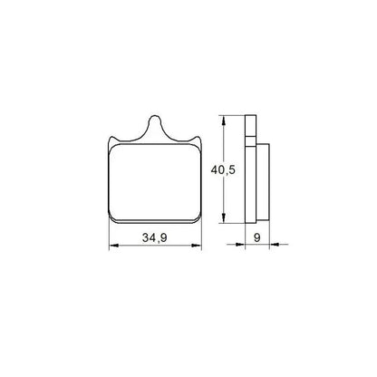 Accossato Brake Pads Kit For Motorcycle, AGPA55ST 