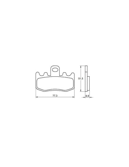Accossato Brake Pads Kit For Motorcycle, AGPA56ST (Front) 