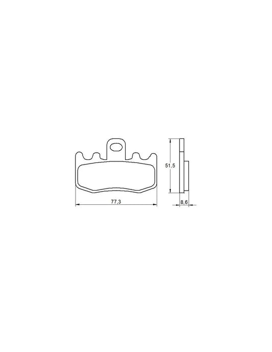 Accossato Brake Pads Kit For Motorcycle, AGPA56ST (Front) 