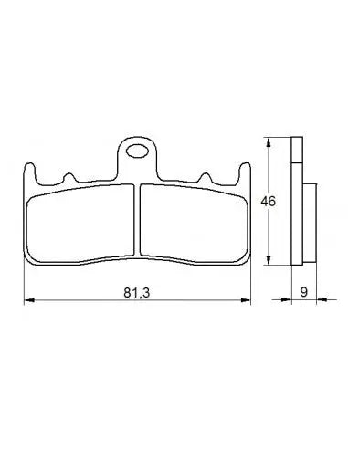 Accossato Brake Pads Kit For Motorcycle, AGPA57ST (Front) 