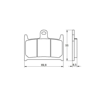 Accossato Brake Pads Kit For Motorcycle, AGPA58ST (Front) 