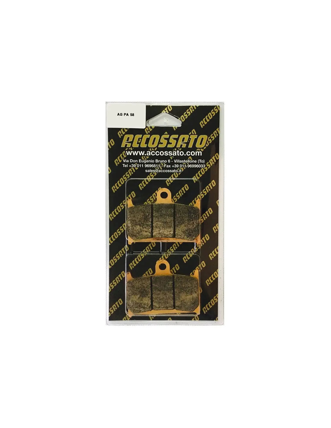 Accossato Brake Pads Kit For Motorcycle, AGPA58ST (Front) 