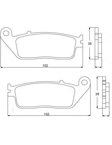 Accossato Brake Pads Kit For Motorcycle, AGPA72ST (Front) 