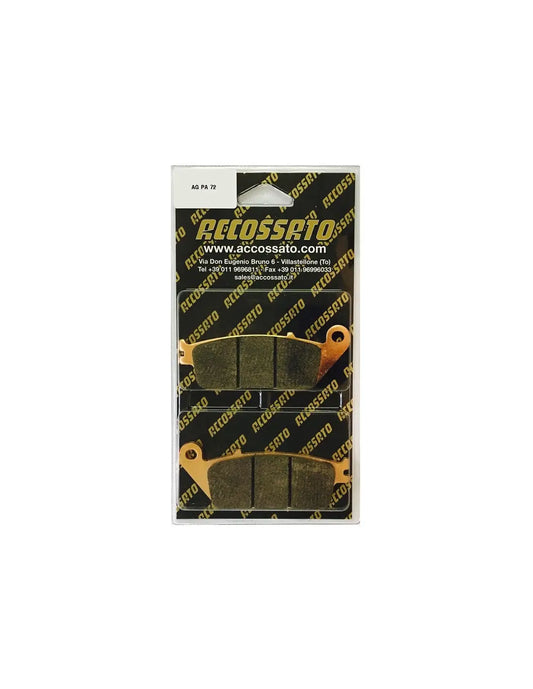 Accossato Brake Pads Kit For Motorcycle, AGPA72ST (Front) 