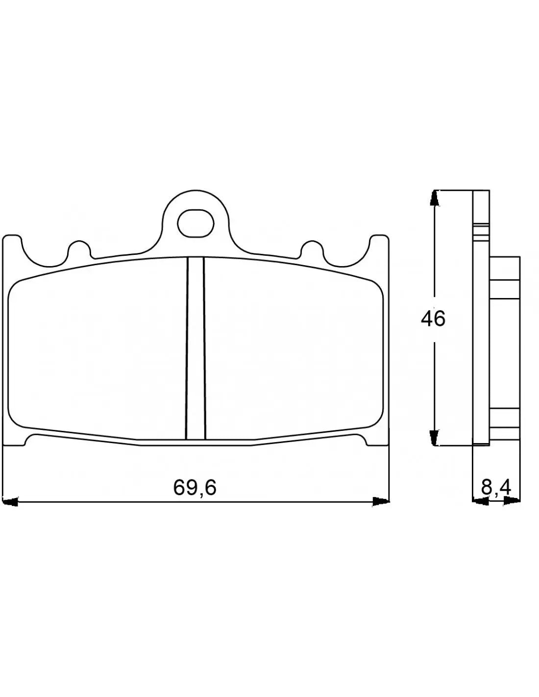 Accossato Brake Pads Kit For Motorcycle, AGPA75ST (Front) 