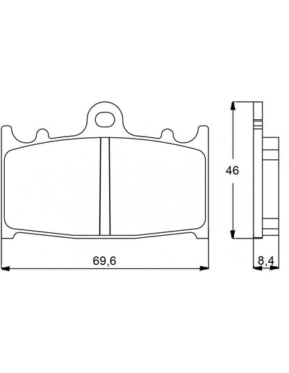 Accossato Brake Pads Kit For Motorcycle, AGPA75ST (Front) 