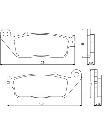 Accossato Brake Pads Kit For Motorcycle, AGPA81ST (Front) 