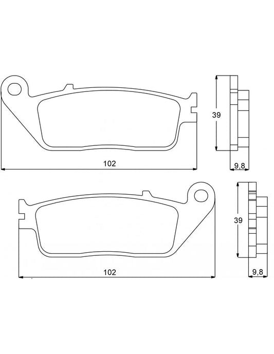 Accossato Brake Pads Kit For Motorcycle, AGPA81ST (Front) 