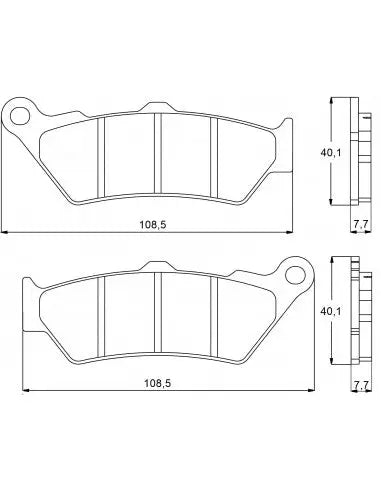 Accossato Brake Pads Kit For Motorcycle, AGPA92ST (Front) 