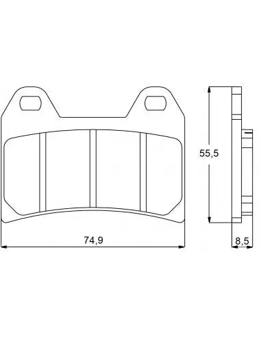 Accossato Brake Pads Kit For Motorcycle, AGPA96ST (Front) 