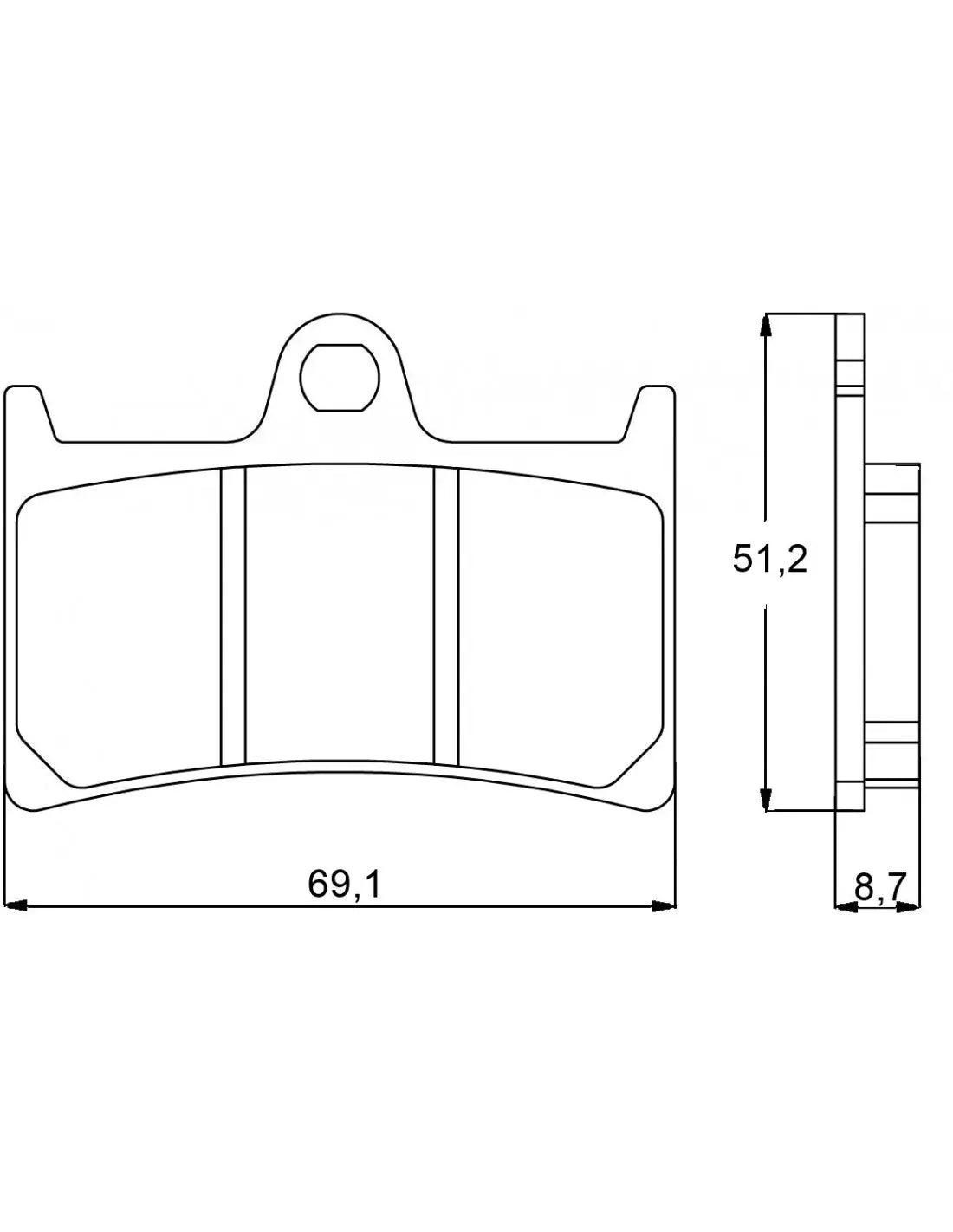 Accossato Brake Pads Kit For Motorcycle, AGPA97ST (Front) 