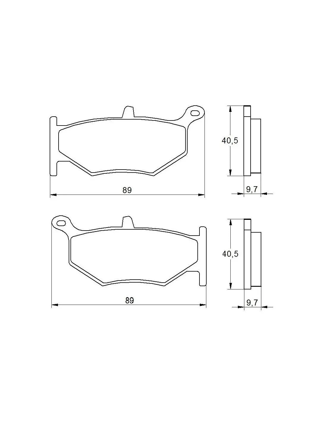 Accossato Brake Pads Kit For Motorcycle, AGPP148ST (Rear) 