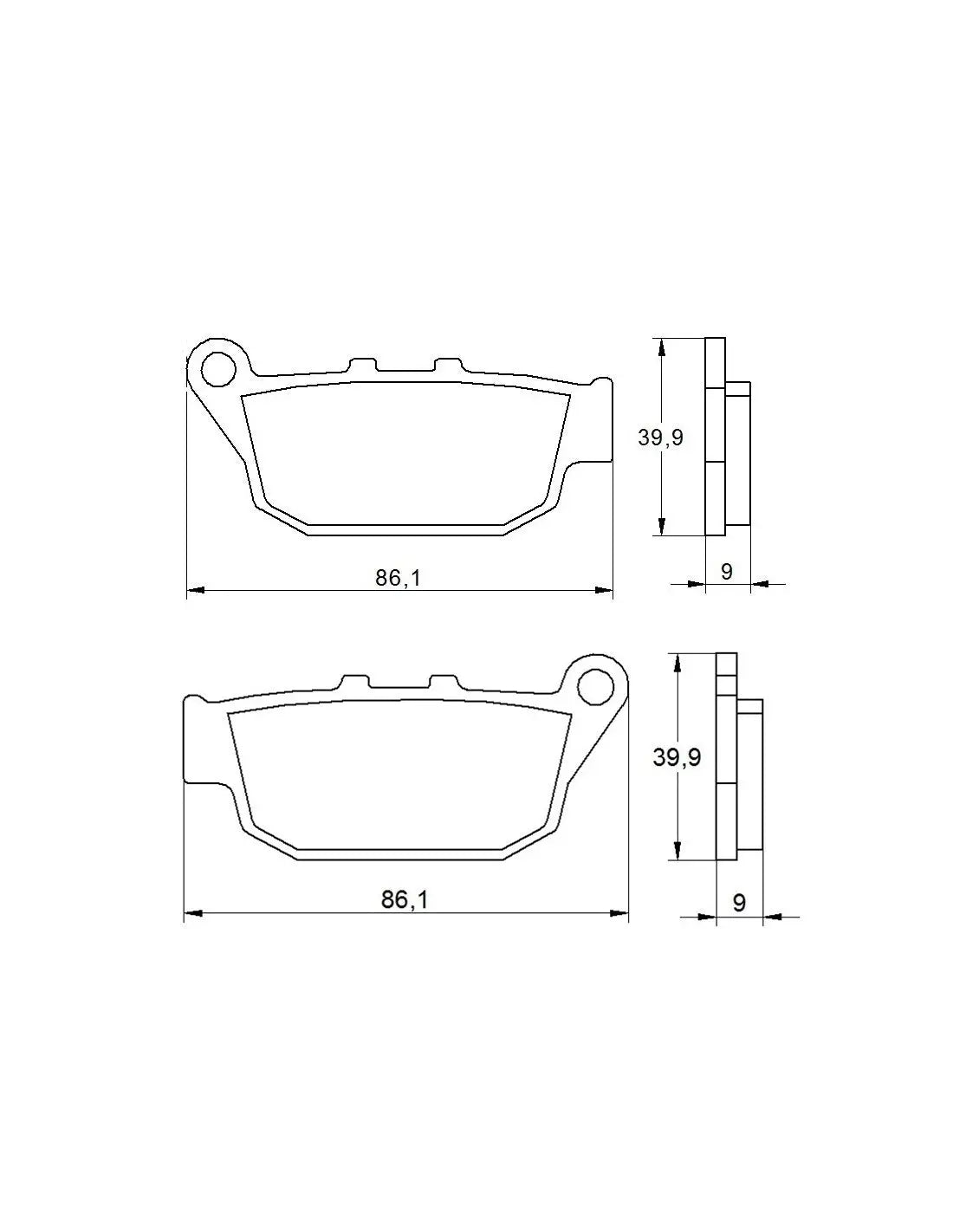 Accossato Brake Pads Kit For Motorcycle,  AGPP185ST 