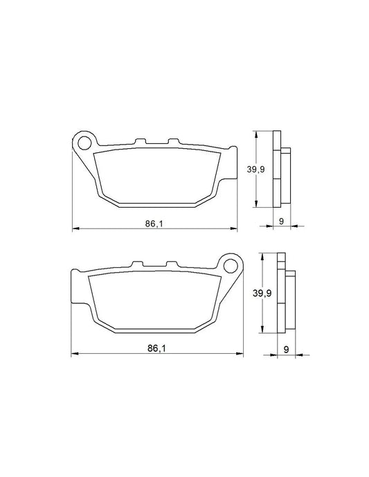Accossato Brake Pads Kit For Motorcycle,  AGPP185ST 