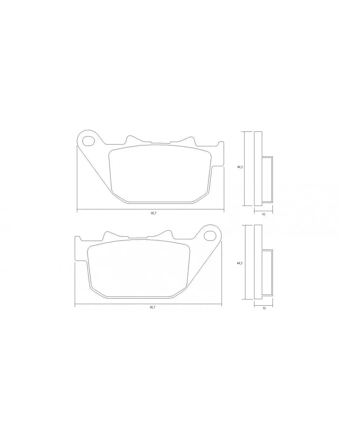 Accossato Brake Pads Kit For Motorcycle, AGPP217ST 