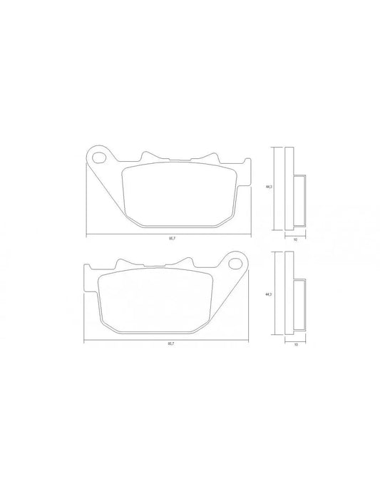 Accossato Brake Pads Kit For Motorcycle, AGPP217ST 