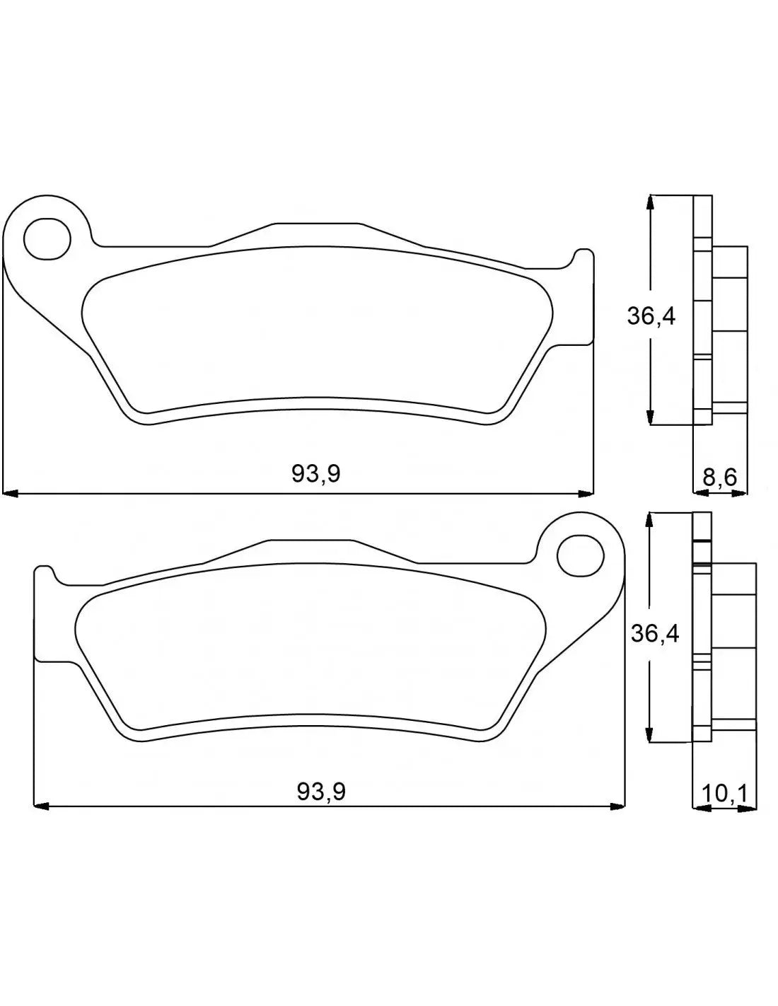 Accossato Brake Pads Kit For Motorcycle, AGPP97ST 