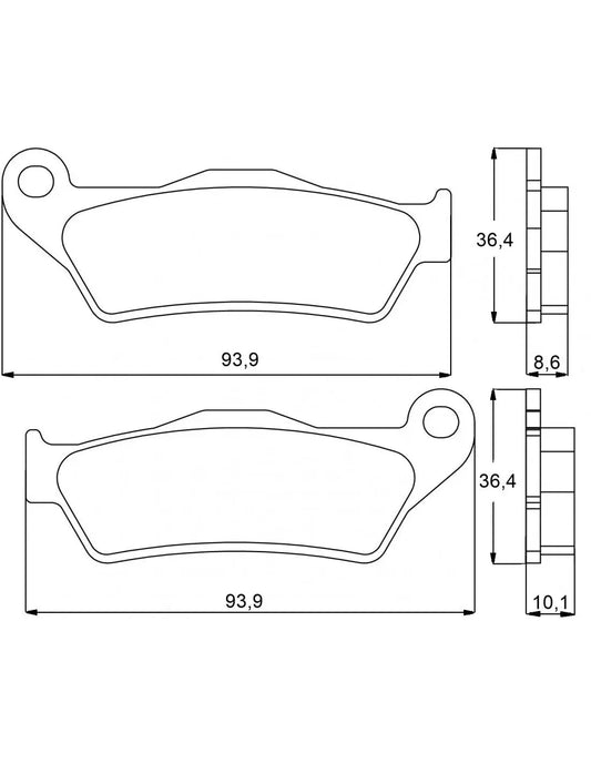 Accossato Brake Pads Kit For Motorcycle, AGPP97ST 
