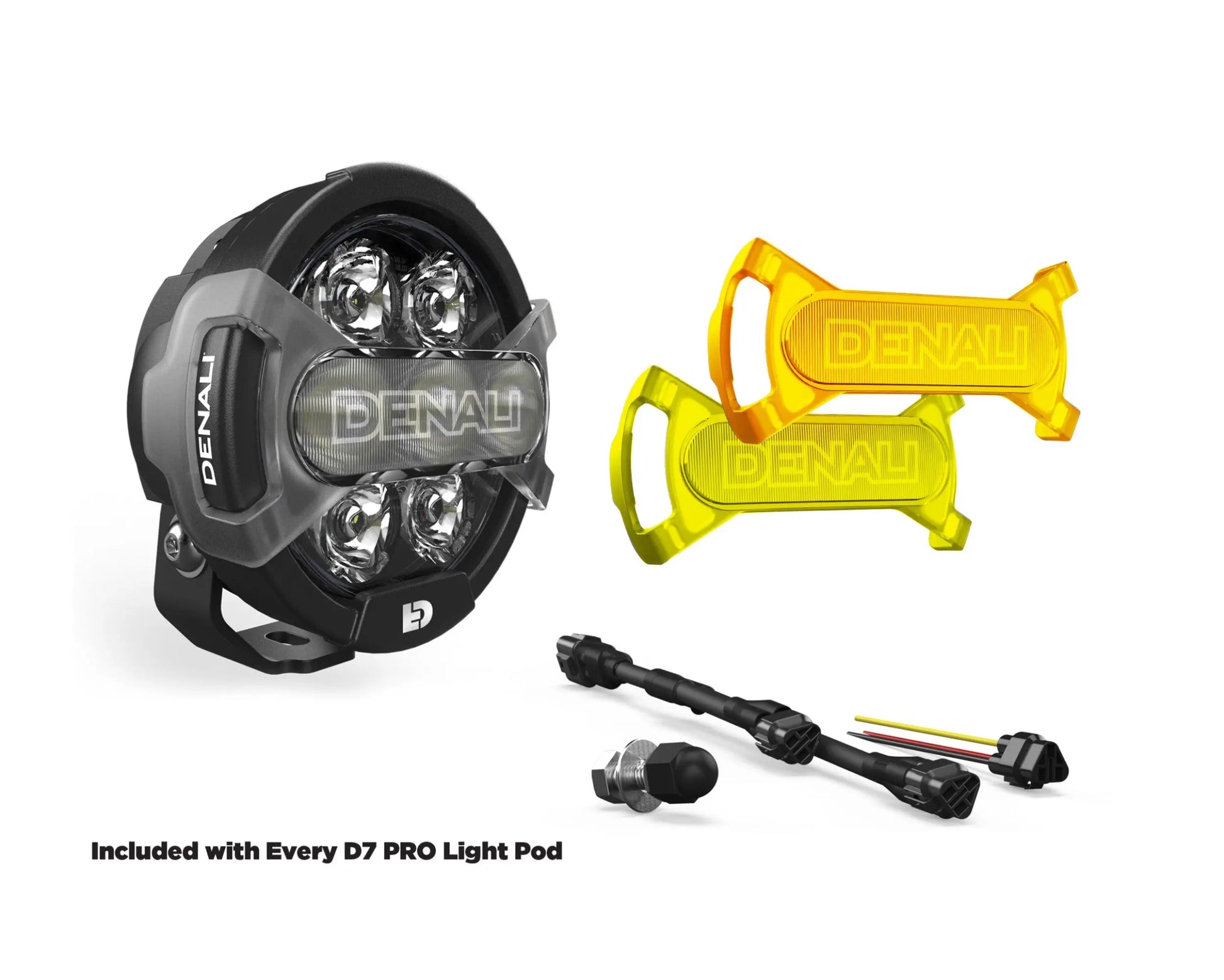Denali D7 PRO Multi-Beam Auxiliary Light Pods with Modular X-Lens System – Light Only (Pair) Denali