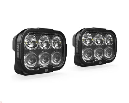DENALI DL6 Auxiliary LED Lights – White – Lights Only – Set of 2 