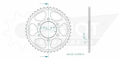 ESJOT Steel Rear Sprocket 50-29018-43 