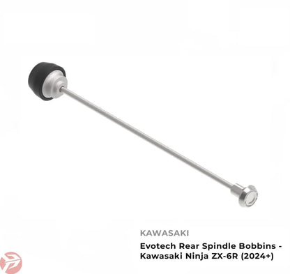 Evotech Rear Spindle Bobbins - Kawasaki Ninja ZX-6R (2024+) Evotech