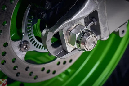 Evotech Rear Spindle Bobbins - Kawasaki Ninja ZX-6R (2024+) Evotech
